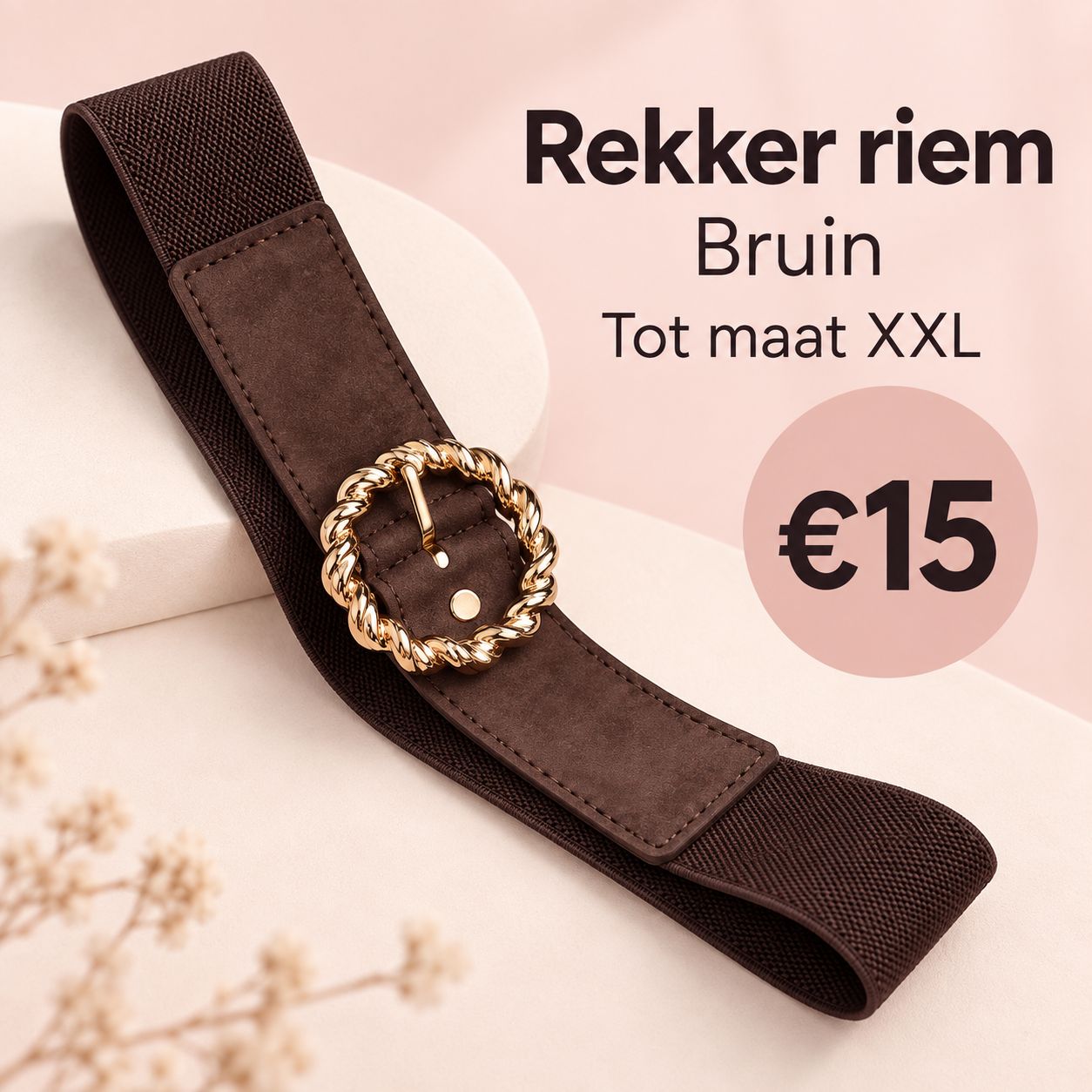 Rekker riem - Bruin