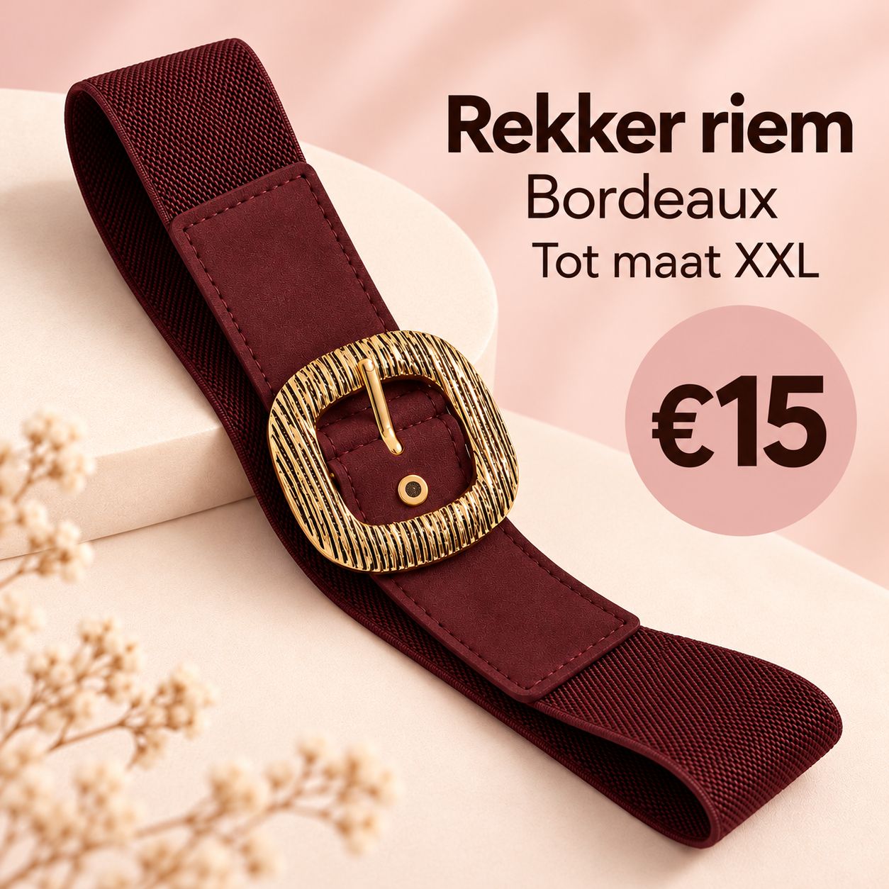 Rekker riem - Bordeaux