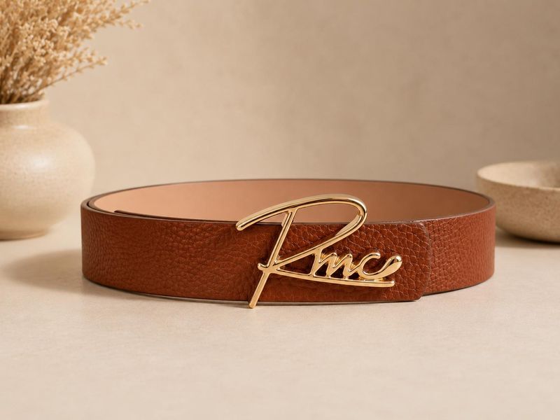 RMC riem leder - camel
