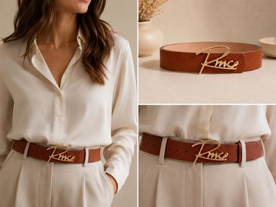 RMC riem leder - camel