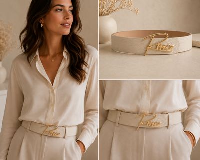 RMC riem leder - beige