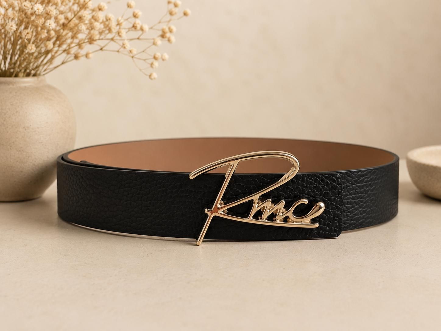 RMC riem leder - zwart