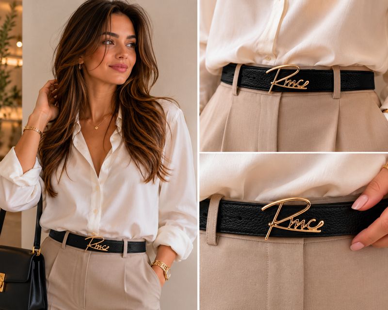 RMC riem leder - zwart