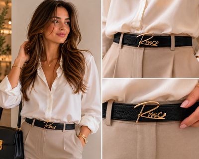 RMC riem leder - zwart