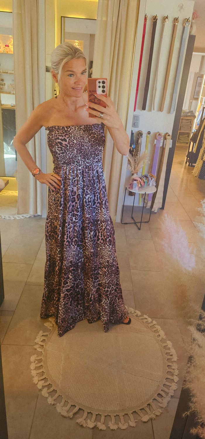 Kleed  bustier leopard