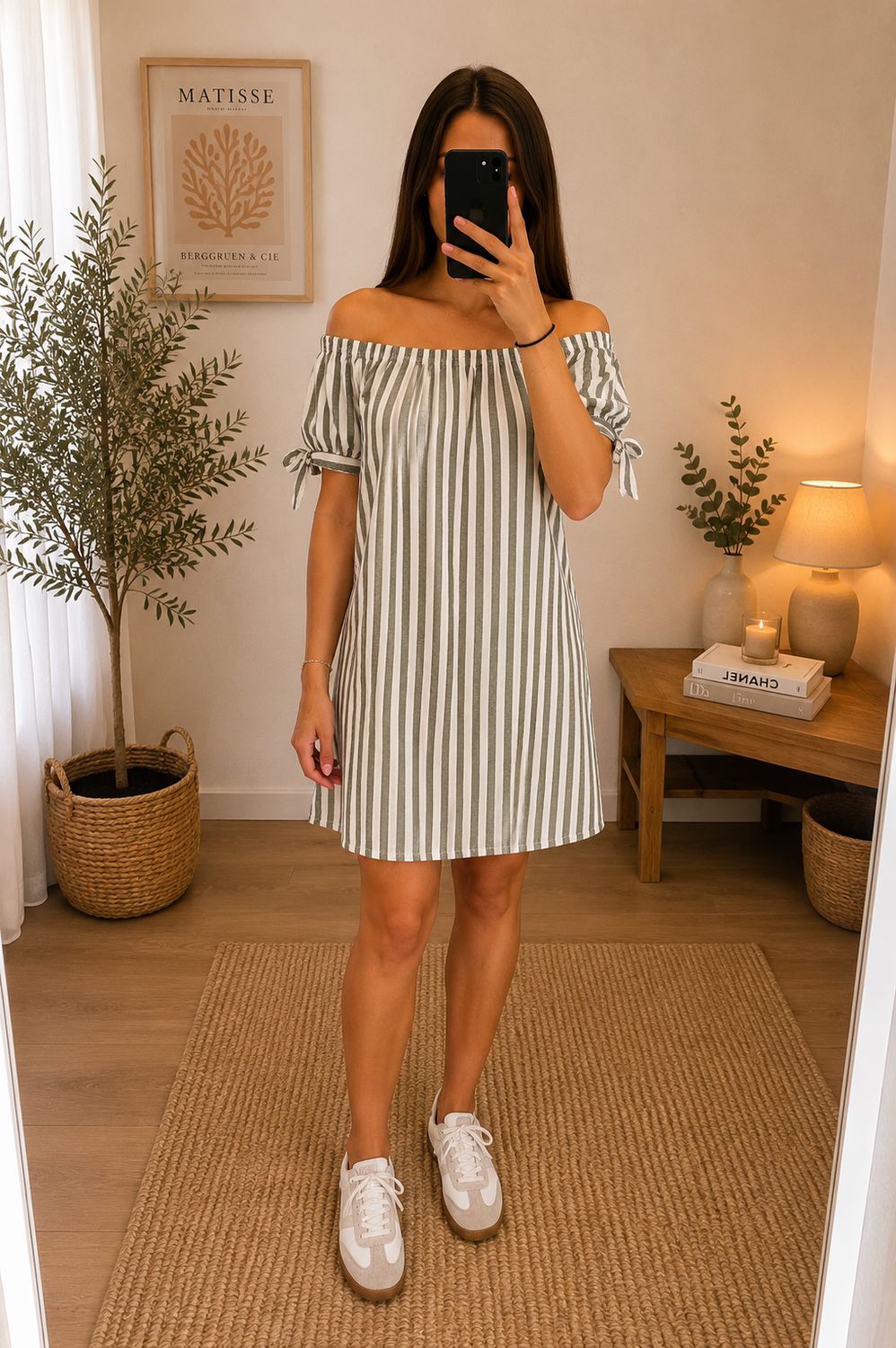 Kleed Toya stripes - Khaki