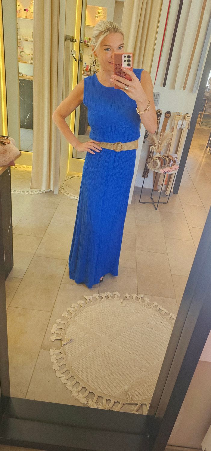 Set top en rok - cobalt blauw