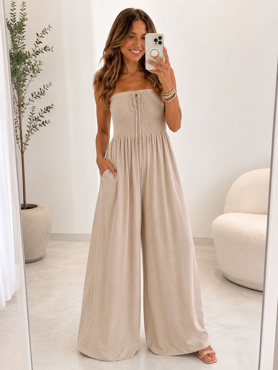 Jumpsuit Summer  - Beige