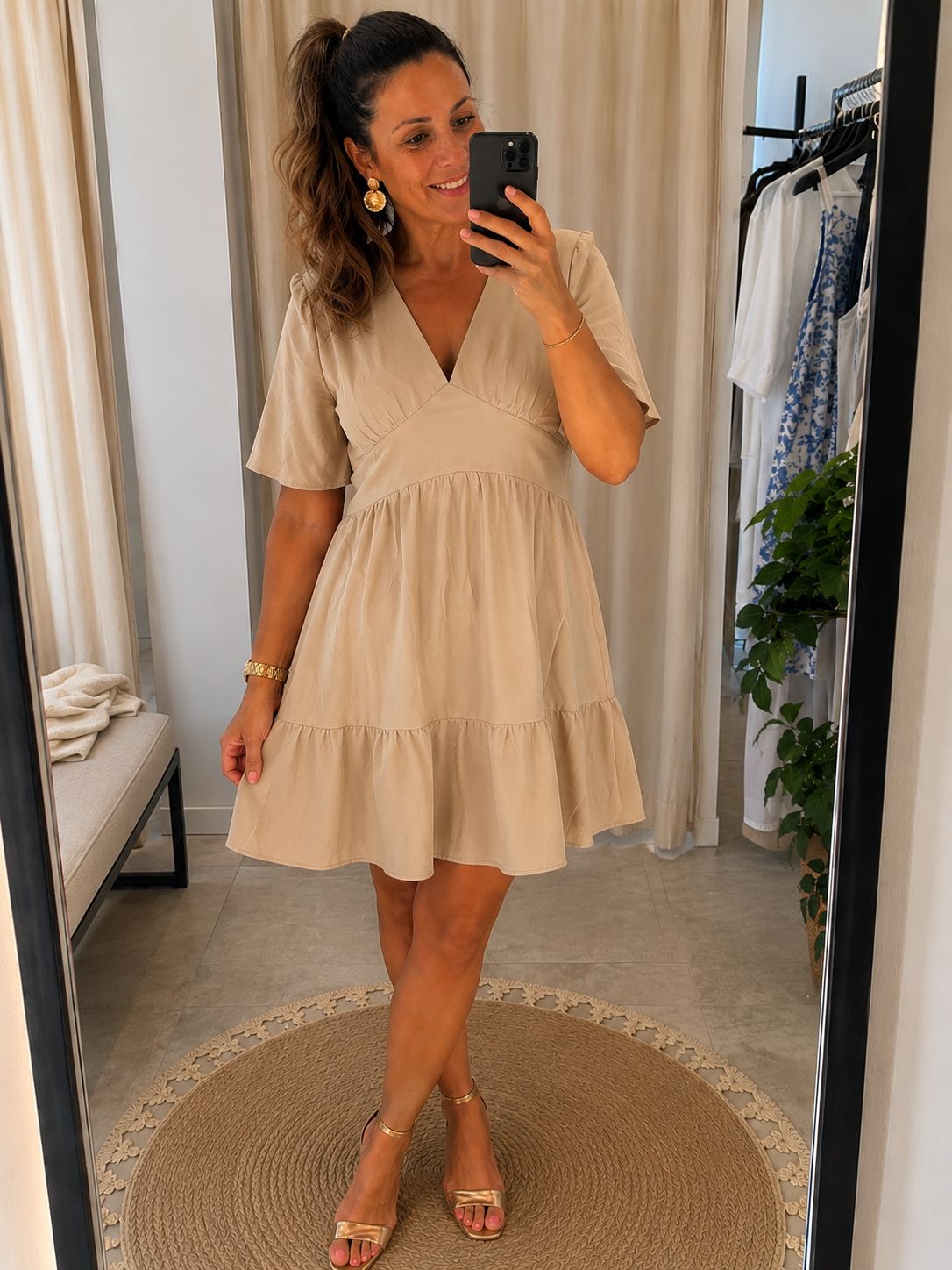 Kleed Mila - Beige