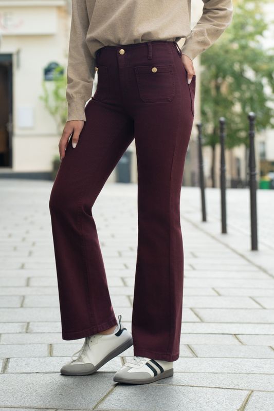 Folyrose wide leg - Bordeaux