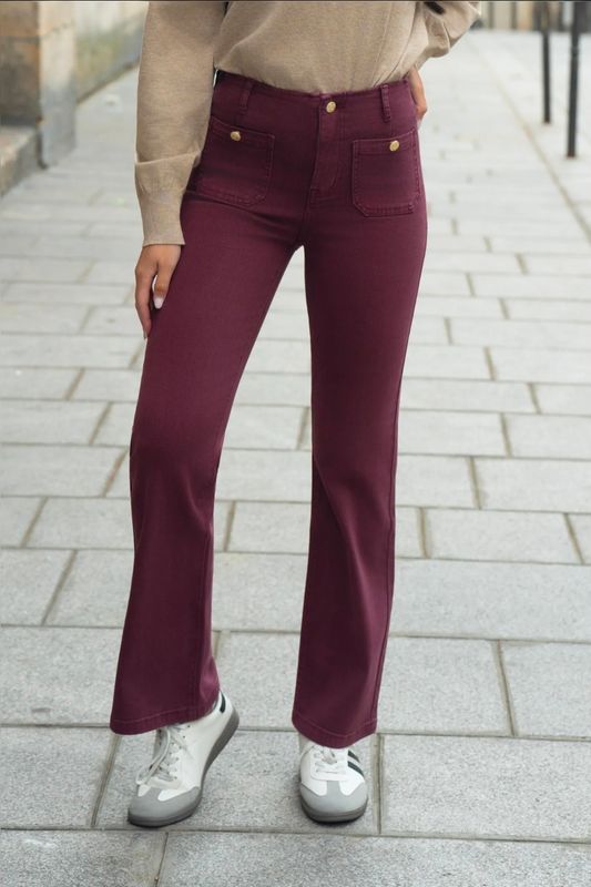 Folyrose wide leg - Bordeaux