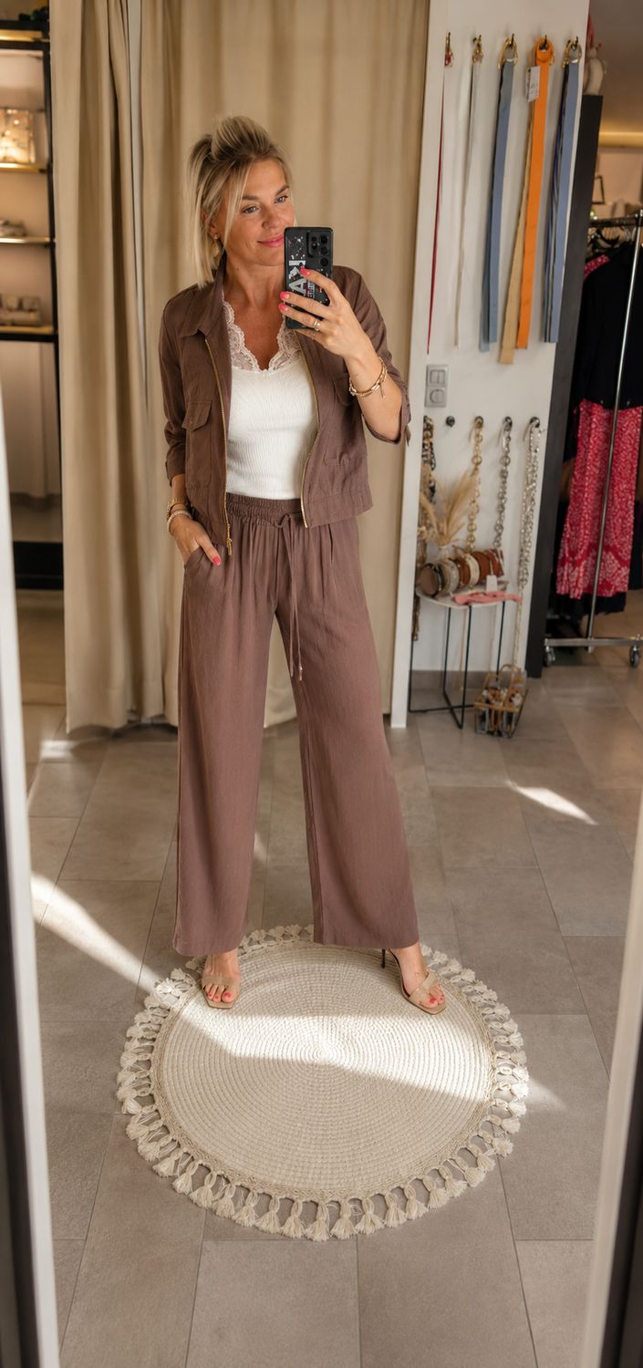 Broek Amber - Hazelnoot