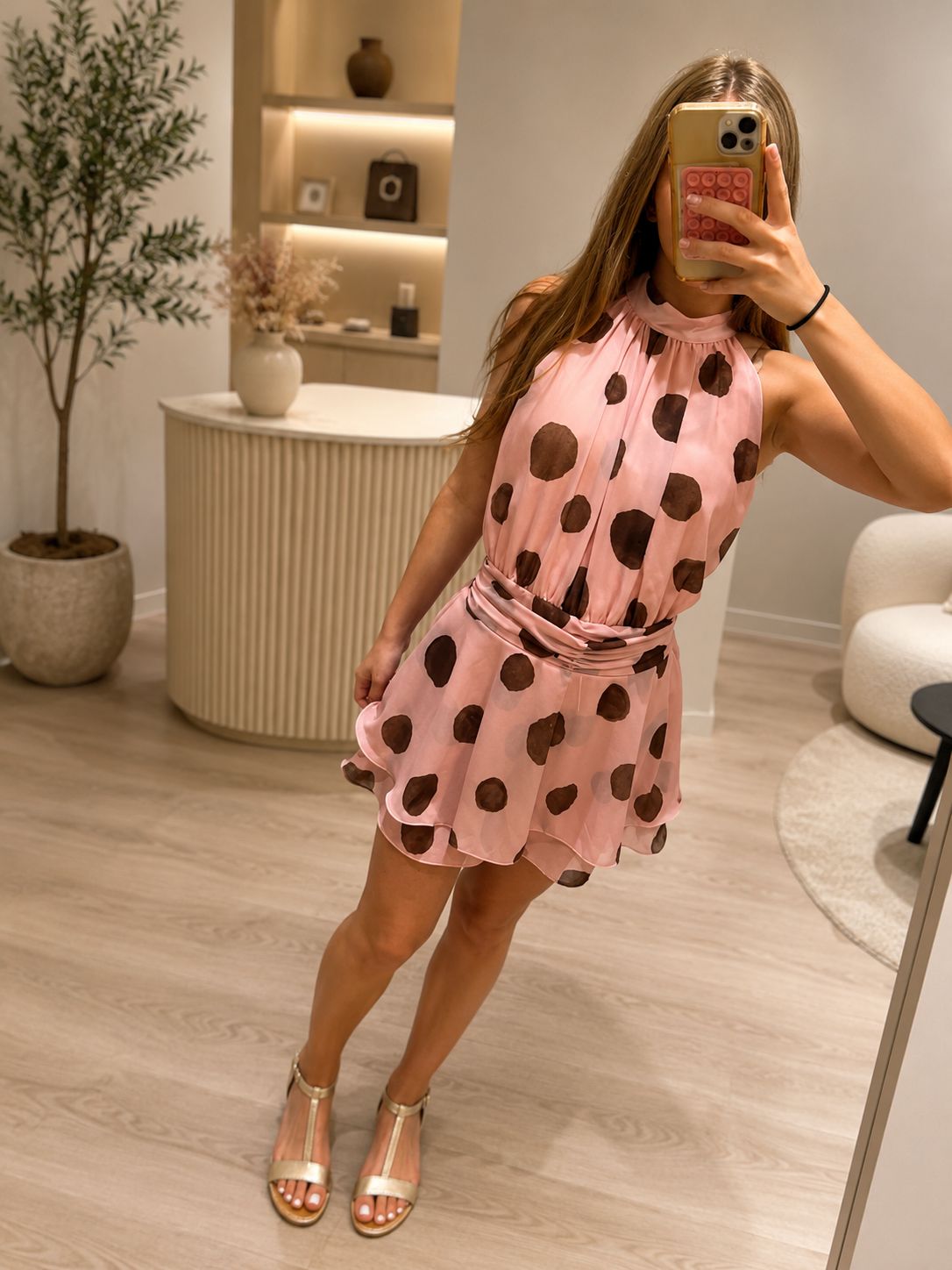 Playsuit polka - roos