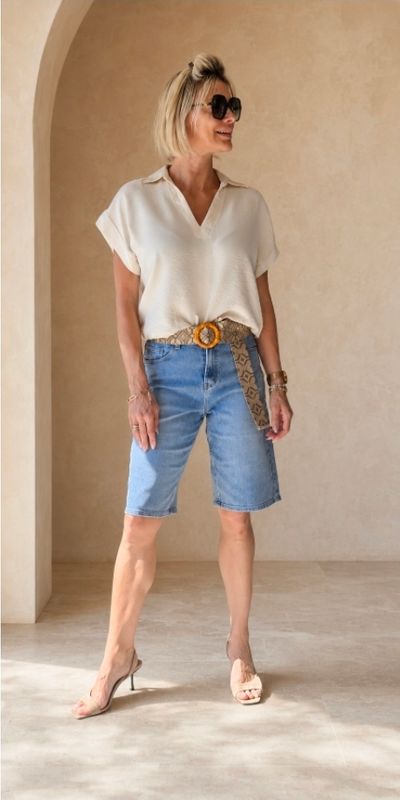 Amélie &amp; Amélie blouse Bora - Gesso
