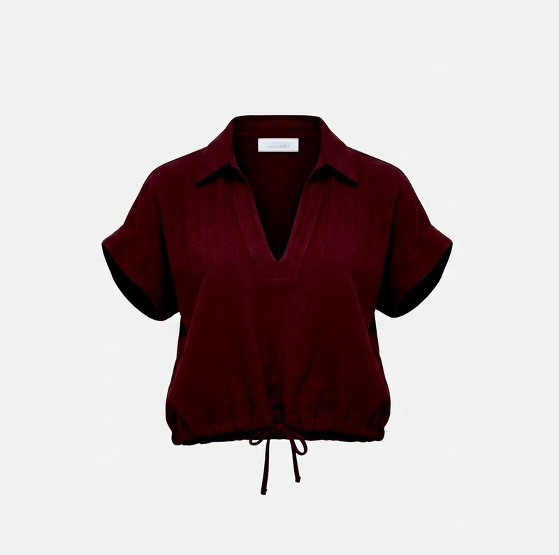 Amélie &amp; Amélie blouse Bora - Aubergine