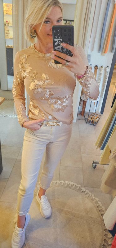 Longsleeve mesh - taupe