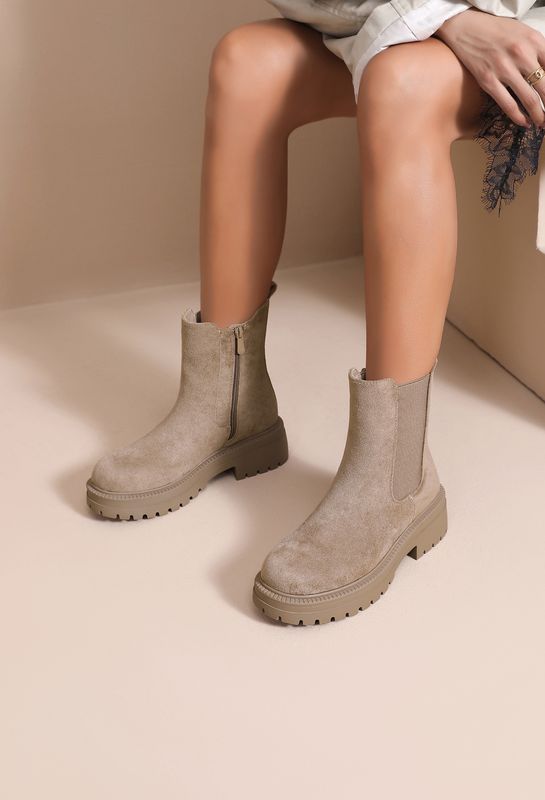 Korte laarzen - beige