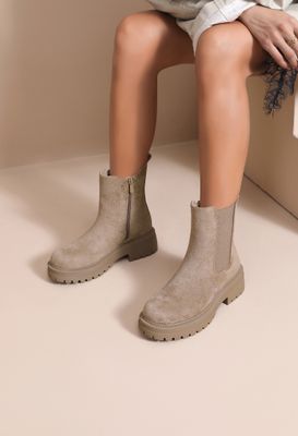Korte laarzen - beige