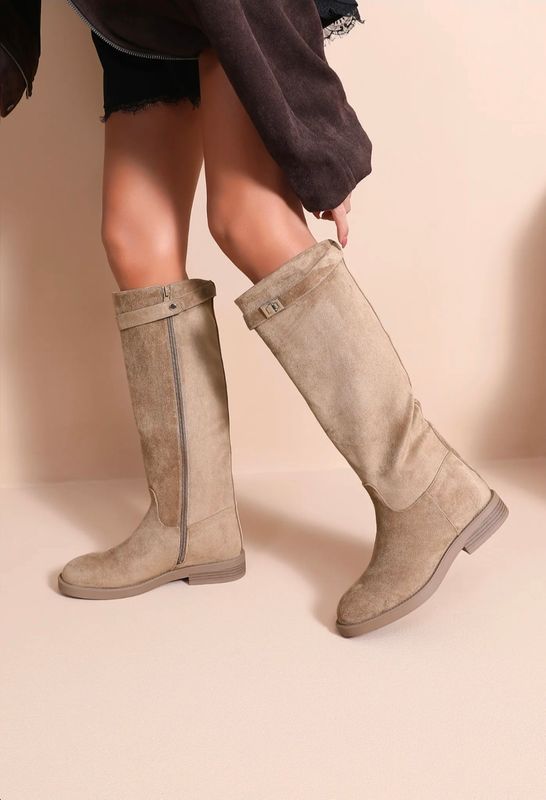 Lange laarzen - beige