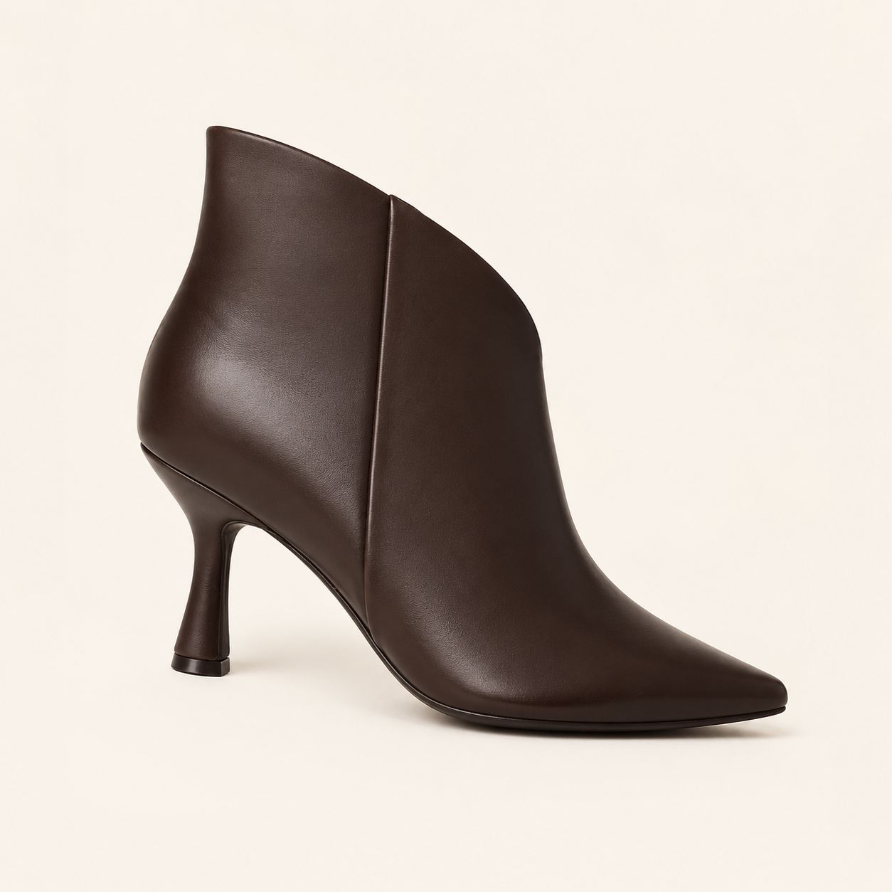 Heels Toya lederlook - Bruin
