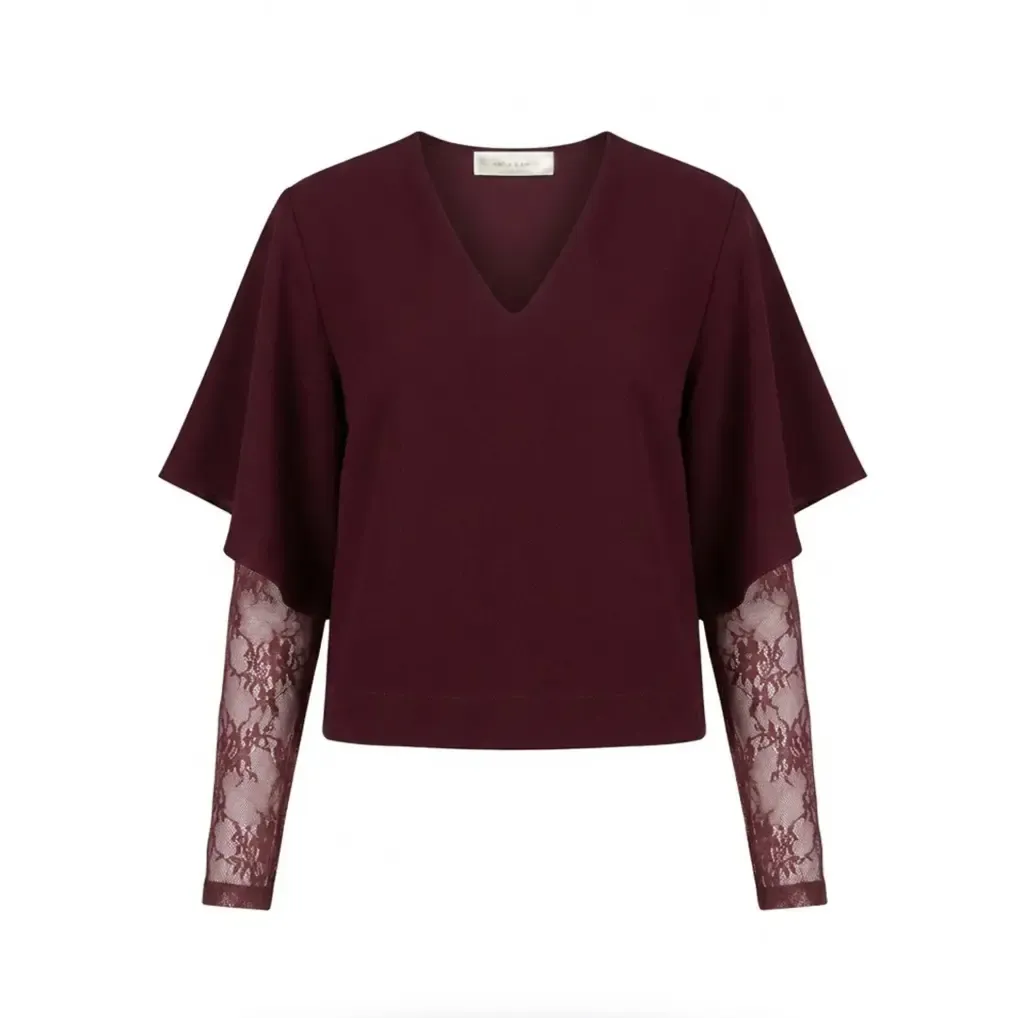 Amélie &amp; Amélie blouse - Calcutta aubergine