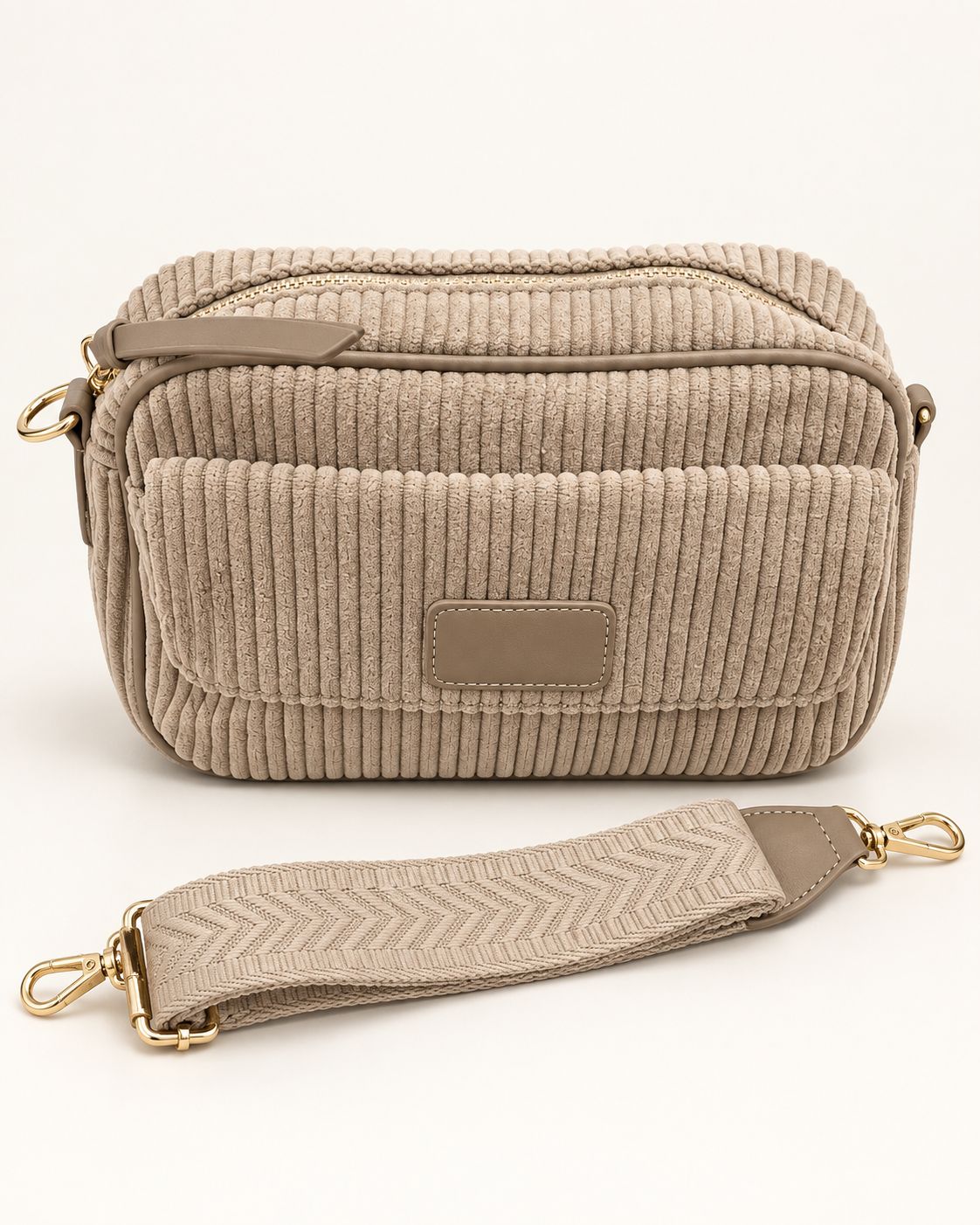 Crossover ribfluweel - Beige