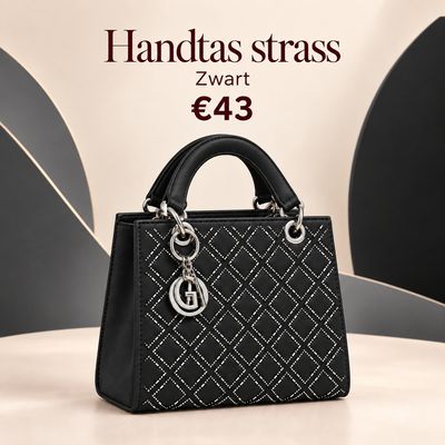 Handtas strass - Zwart