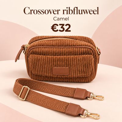 Crossover ribfluweel - Camel