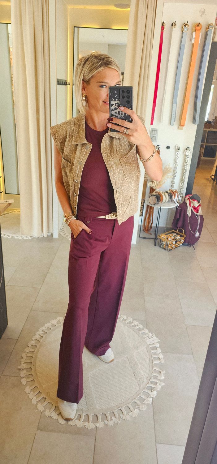 Bambi mouwloos jeans jasje