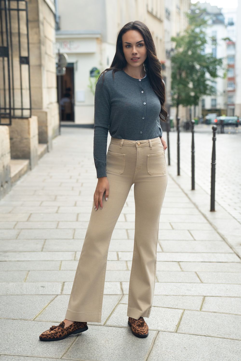 Folyrose wide leg - Beige