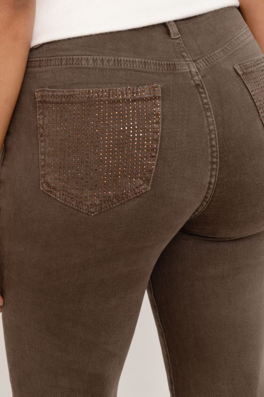 Folyrose wide leg strass - moca