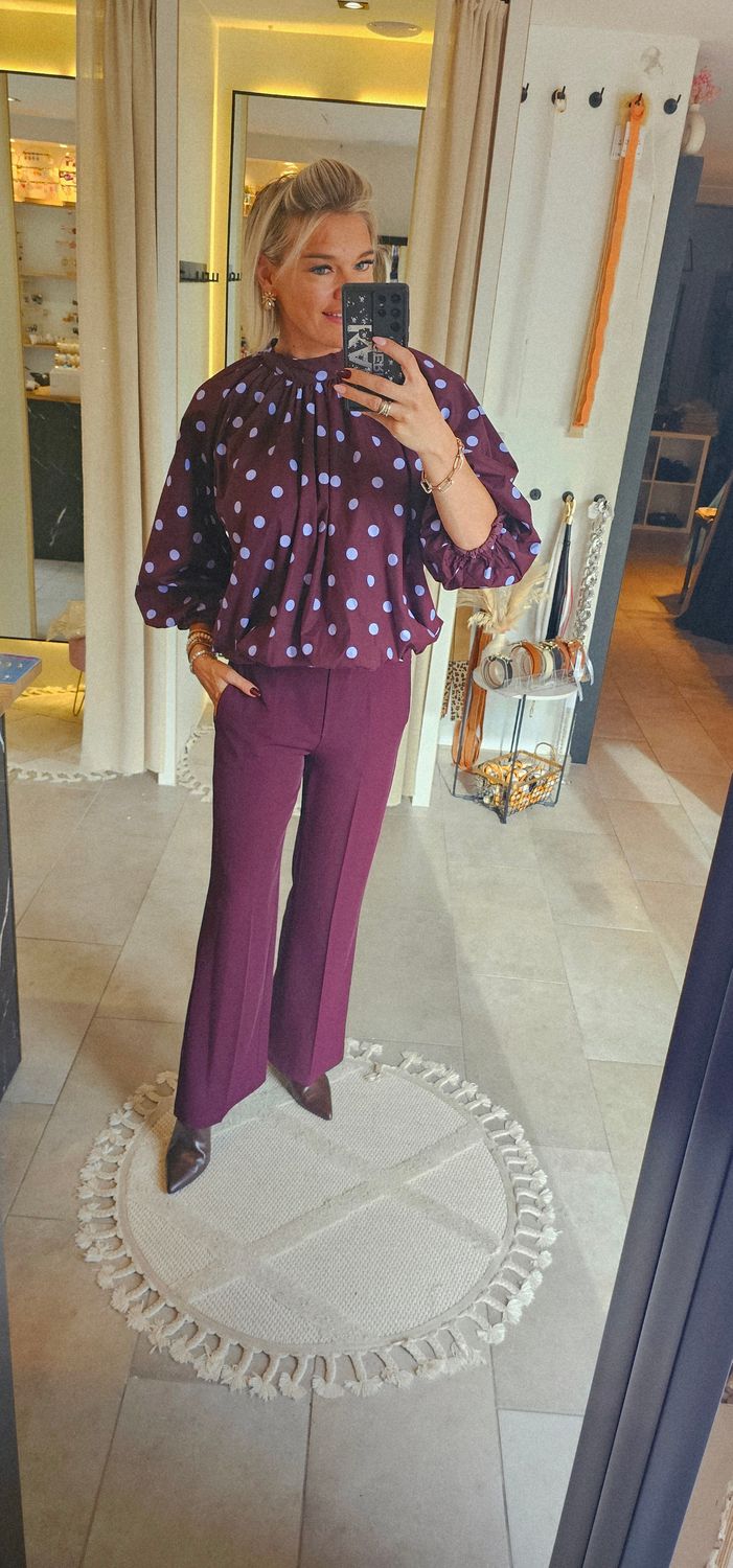 Blouse Dotty - Wine