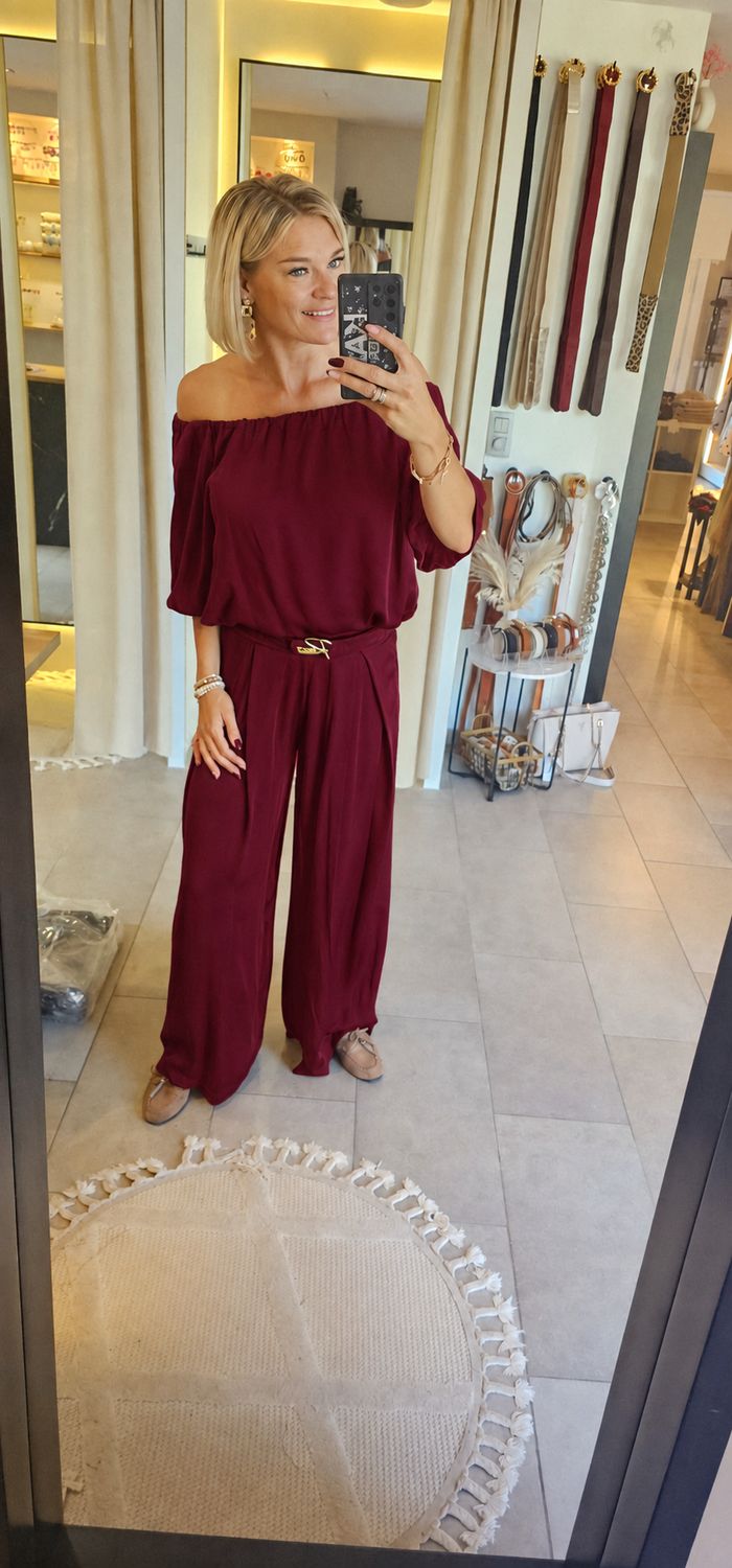 RMC TOP OFF SHOULDER VINO 56492
