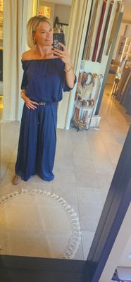 RMC TOP OFF SHOULDER BLU 56492