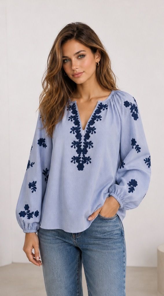Blouse - New Jersey - Navy