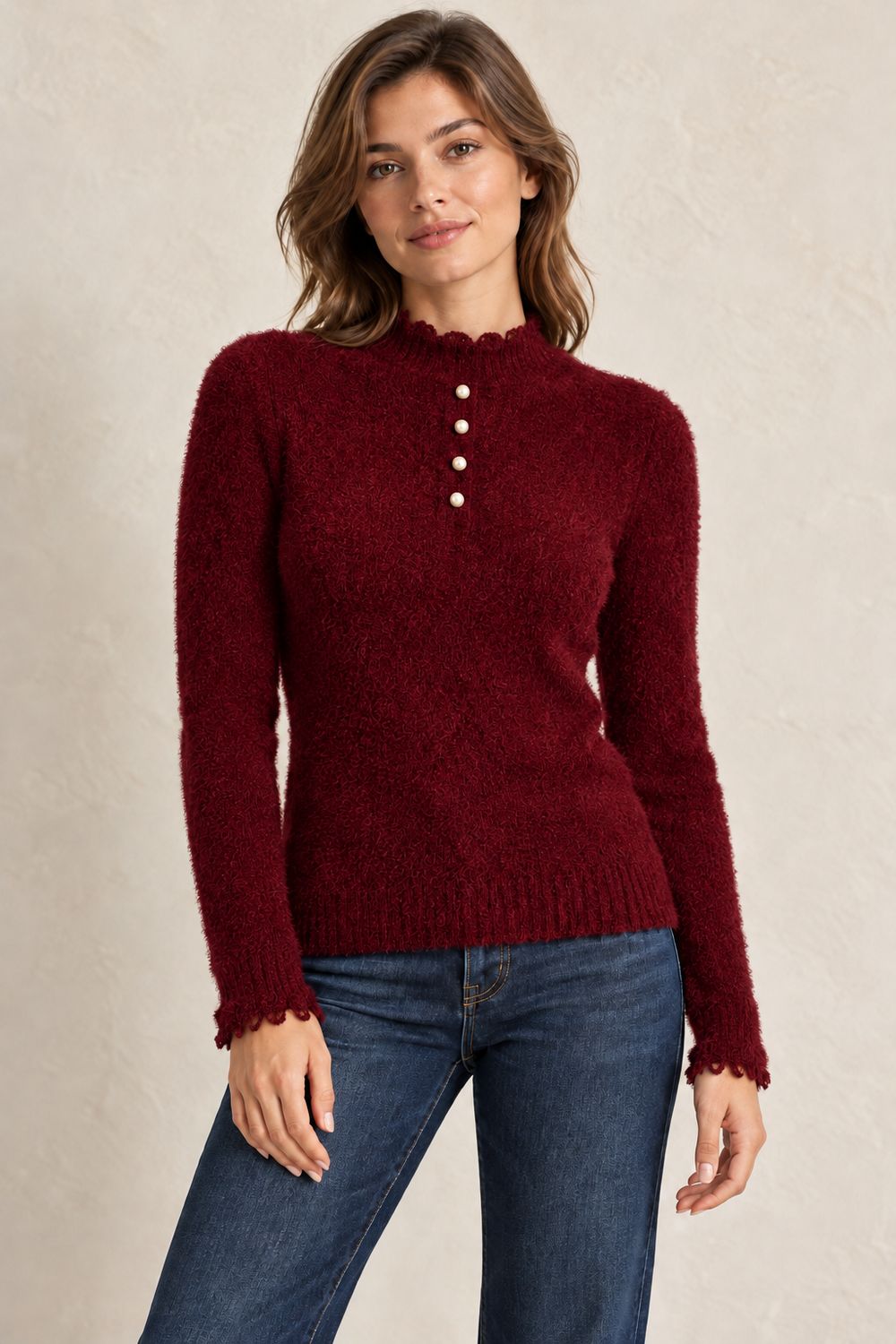 Pull lou - bordeaux