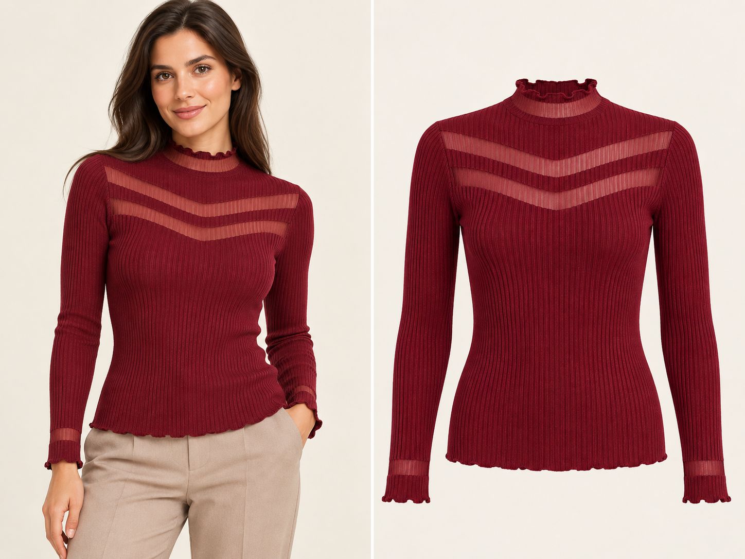 Pull Cindy - bordeaux