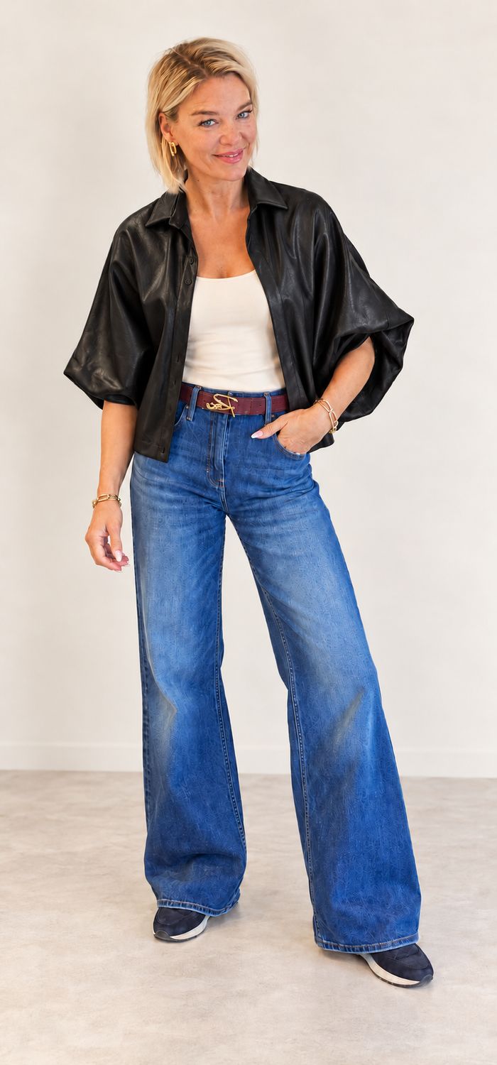 Lederlook Blix - Zwart