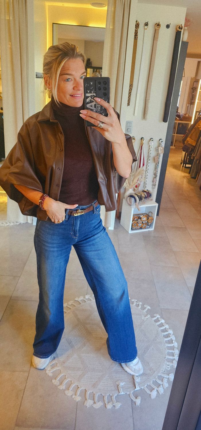 Lederlook Blix - Bruin