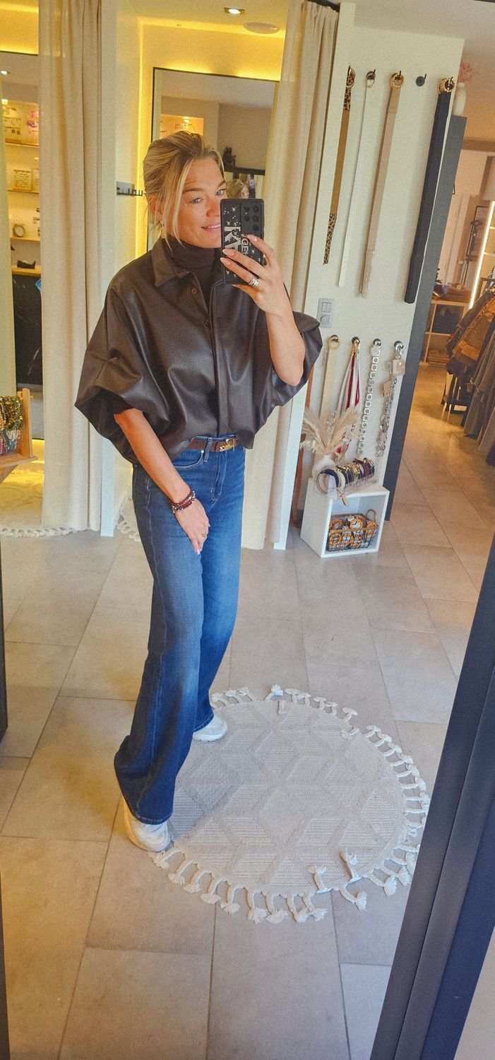 Lederlook Blix - Choco