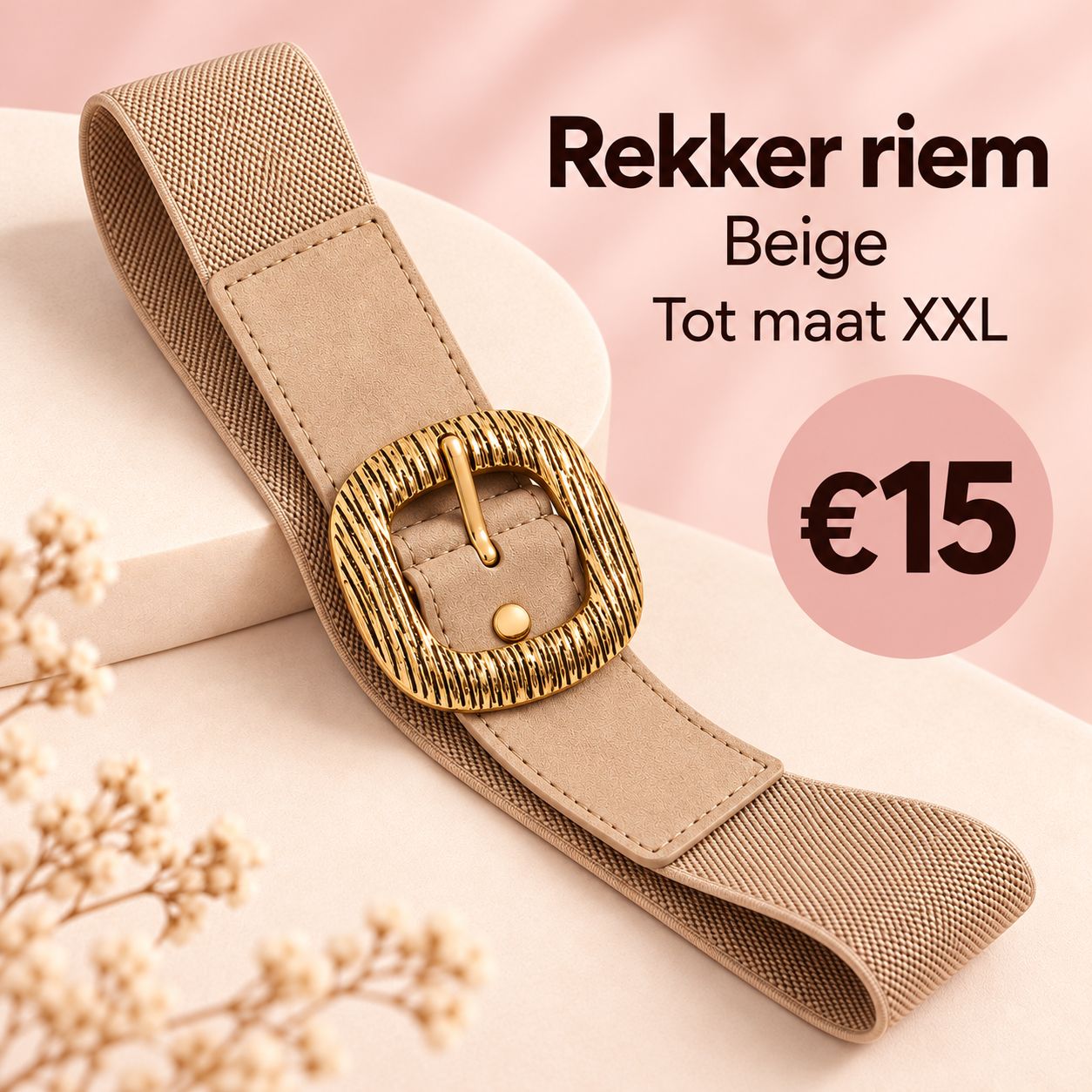 Rekker riem - Beige