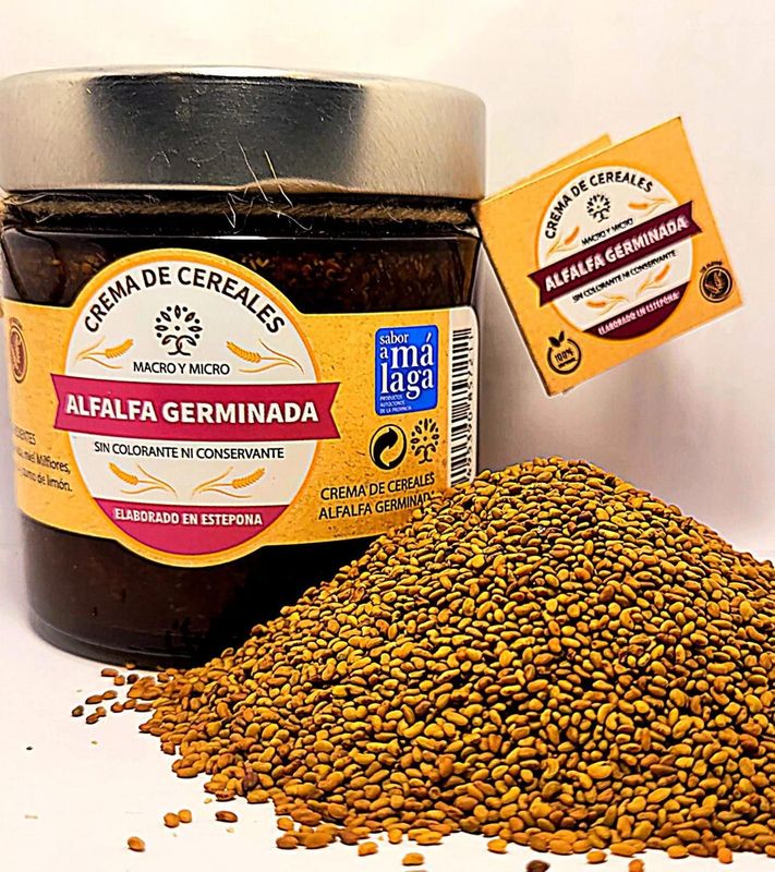 Crema de alfalfa con miel de caña 140g