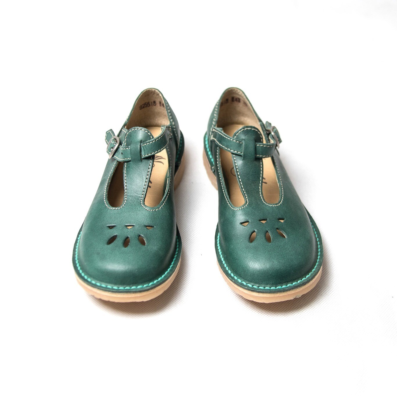 Baby Doll Green - Handmade Mary Jane School Shoes