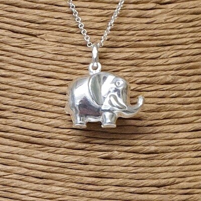Elephant pendant and necklace