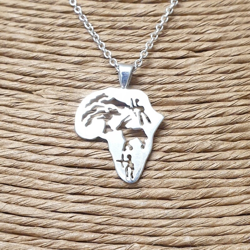 Africa San art pendant and necklace