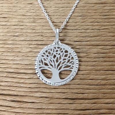 Tree of Life Round Silver