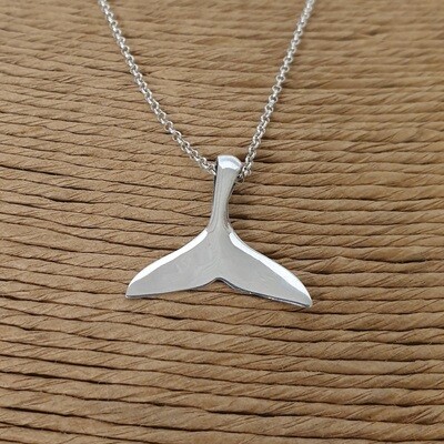 Whale Tail pendant and necklace Medium