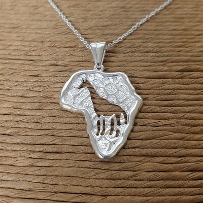 Giraffe Africa Footprint pendant and necklace