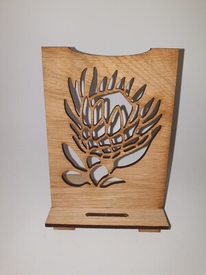 Mobile Phone Stand Protea Wooden