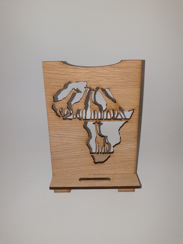 Mobile Phone Stand Africa Giraffe Wooden